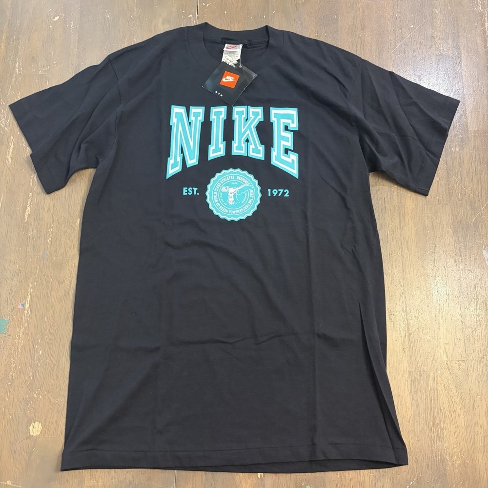 Vintage 90s Nike Logo Single Stitch Swoosh Shirt Size Large Graphic Tee New